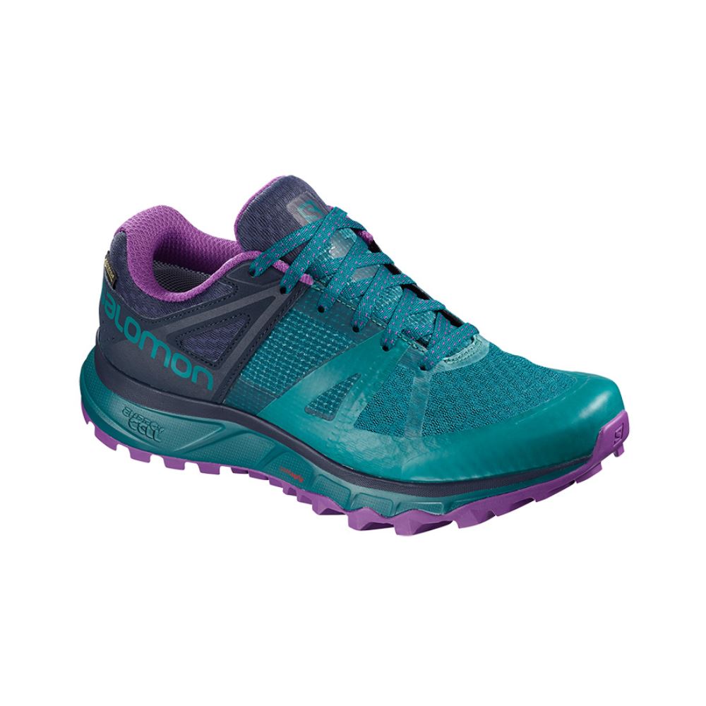 Salomon Trailster Gtx W - Blue/Deep Navy/Purple